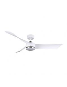Ventilador Dc Tempel 26w Blanco/niquel 3 Aspas 132d 6vel. 3 Colores 2950lm  C/remoto Y Temporizador 2
