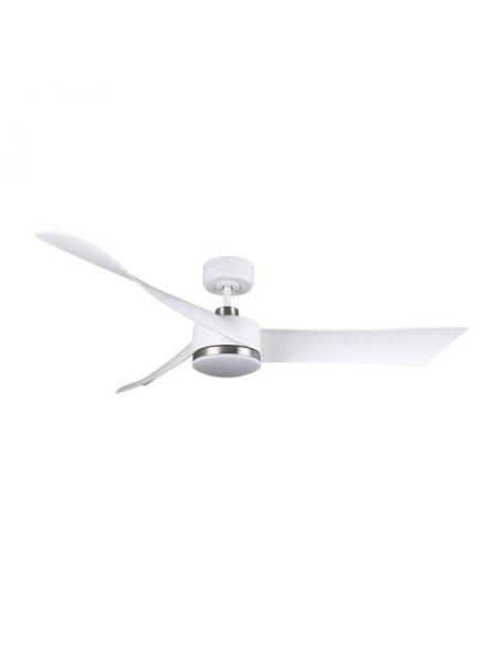 Detail Fan Dc Tempel 26w White/nickel 3 Blades 132d 6speed. 3 Colors 2950lm W/Remote & Timer