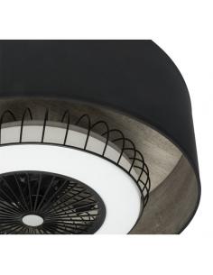 Fan DC Tania 72w Black/wood Gray 5 Blades 6 Speeds 3col Remote, memory, reg. Intensity, timer 6120lm 70d 2