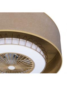 Ventilador DC Tania 72w Madera Clara 5 Aspas 6 Velocidades 3col Remoto,memoria,reg.Intensidad,temporizador 6120lm 70d 2