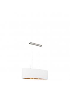 EGLO 95046 - PASTERI Copper pendant lamp in matte nickel steel and textile