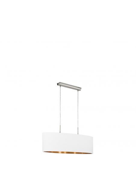 EGLO 95046 - PASTERI Copper pendant lamp in matte nickel steel and textile