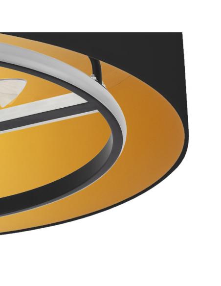 Detail Fan Dc Anuska 60w Black/gold 8 Blades 6 Speed. 70d 5100lm 3 Colors Remote, memory, reg. Intensity, timer