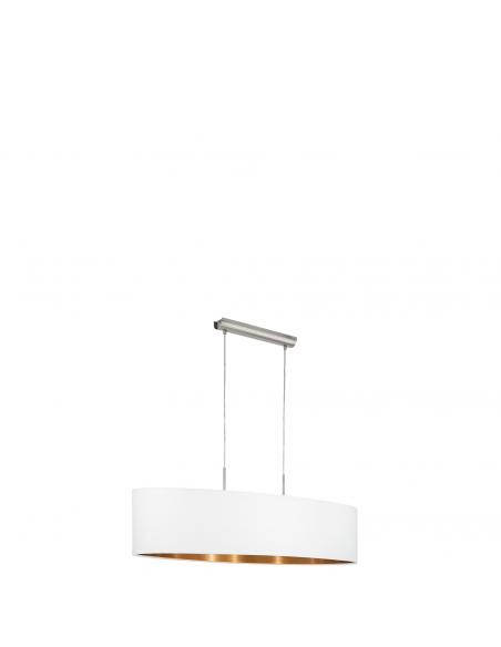 EGLO 95047 - PASTERI Copper pendant lamp in matte nickel-steel and textile