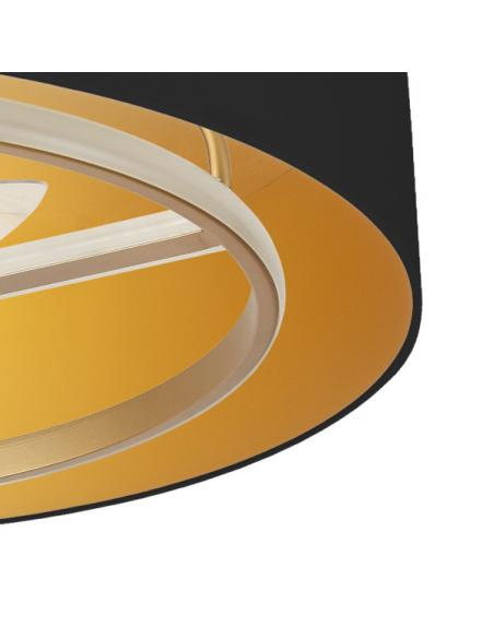 Detail Fan Dc Anuska 60w Black/gold-gold 70d 8 Blades 6 Speed. 5100lm 3 Colors Remote, memory, Intensity Regulation, timer