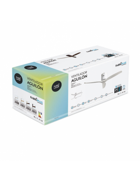 Photo Fan Dc White Gable 3 White Blades 5 Speeds Without Remote And Timed Light.132d
