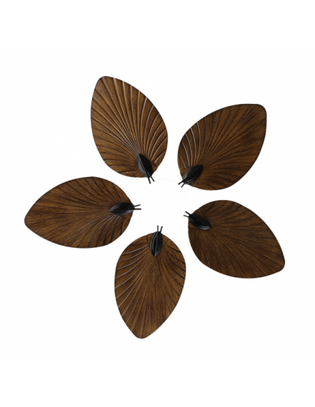 Photo Fan Dc 24w Colla Black 5 Blades Brown 6 Velocid.2950lm C/remote Timer 132 D