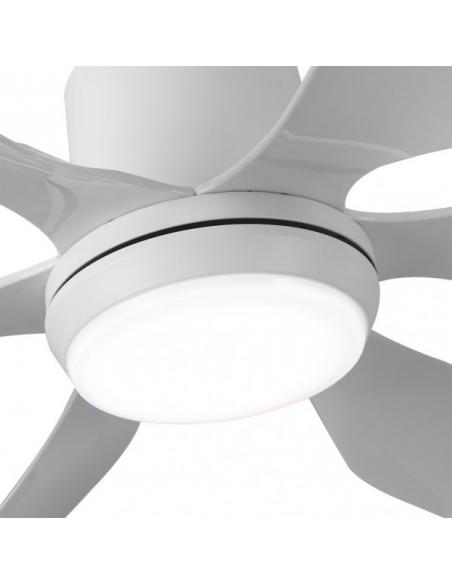 Photo Fan Dc Otto 24w 2950lm White 6 White Blades Reg.x167d 3000-4000-6000k 2 Seatposts With Remote, Memory And Timer