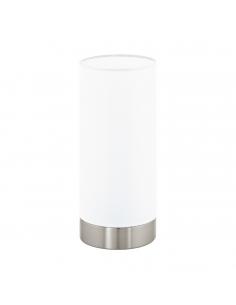 EGLO 95118 - PASTERI Fabric Lamp in Nickel-matte Steel and Textile