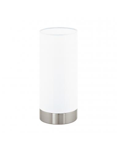 EGLO 95118 - PASTERI Fabric Lamp in Nickel-matte Steel and Textile