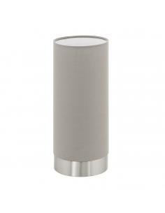 EGLO 95122 - PASTERI Fabric Lamp in Nickel-matte Steel and Textile