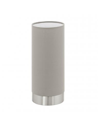 EGLO 95122 - PASTERI Fabric Lamp in Nickel-matte Steel and Textile