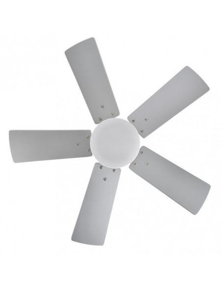 Photo Fan Dc Marta 36w Nickel 5 Blades Rev. Beech/silver 41x76d 3240lm C/ Remote, Memory And Timer 3000k,4000k,6000k