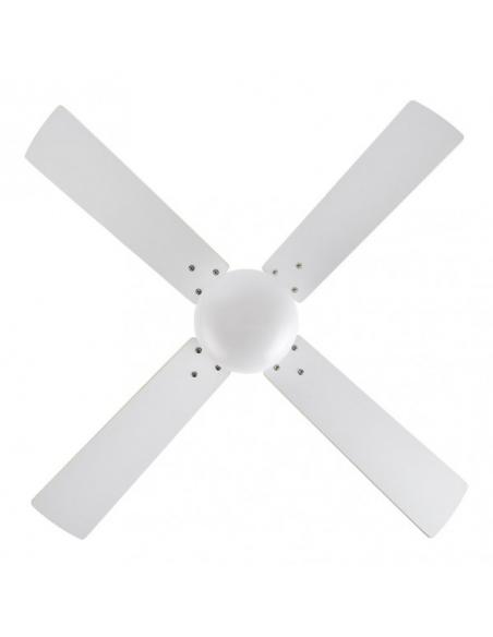 Photo Fan Dc Sofia 2xe27 White 4 Blades Rev.White/beech 40x107d C/remote Timer