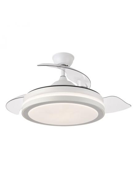 Photo Fan Dc Sparta 72w 6120lm White 3 Blades Desp. 107d 3 Colors W/Remote+ Timer+ Memory