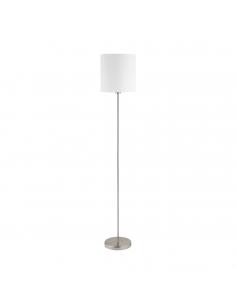 EGLO 95164 - PASTERI Floor lamp made of fabric in matte nickel steel and textile