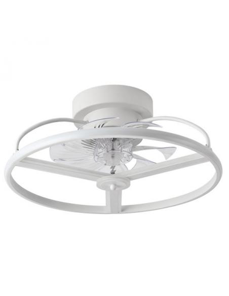 Photo Fan Dc Anuska 60w White/gold 8 Blades 6 Speed. 70d 5100lm 3col Remote, memory, reg. Intensity, timer