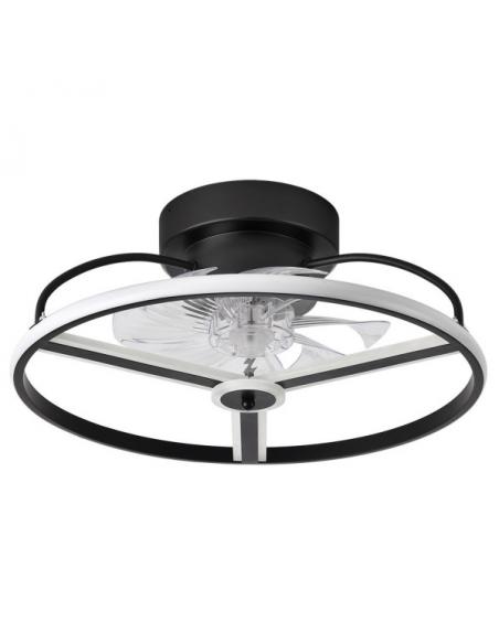 Photo Fan Dc Anuska 60w Black/gold 8 Blades 6 Speed. 70d 5100lm 3 Colors Remote, memory, reg. Intensity, timer