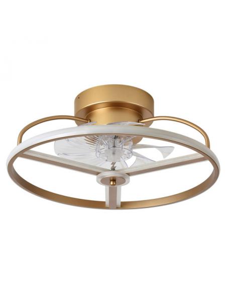 Photo Fan Dc Anuska 60w Black/gold-gold 70d 8 Blades 6 Speed. 5100lm 3 Colors Remote, memory, Intensity Regulation, timer