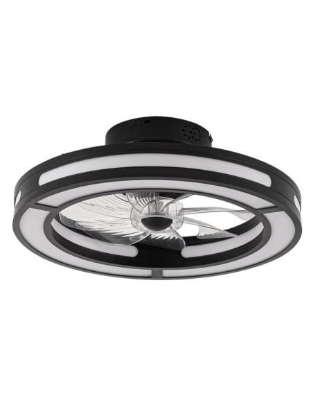 Photo Fan Dc 58w Anastasia Black/silver 8 Blades 60d 5900lm 6 Speeds. 3 Colors Remote, Memory, Timer