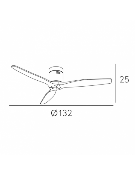 Photo Fan Dc Aguilon Brown 3 Blades Oak 5 Speed Without Light Remote And Timed.132d