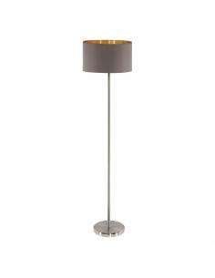 EGLO 95172 - MASERLO Fabric floor lamp in matte nickel-steel and textile