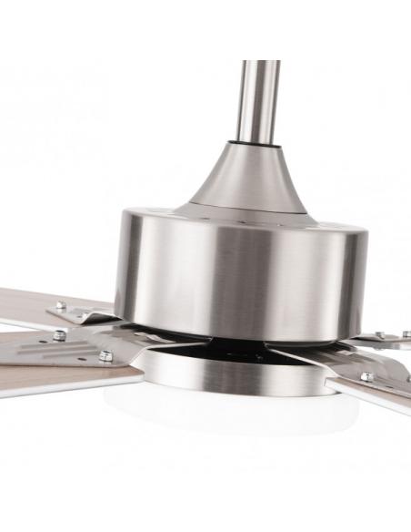 Foto Ventilador 18w Dc Hupe Niquel 4 Asp.6 Vel.107d  Remoto,memoria Y Temp.3000-4000-6000k