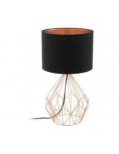 EGLO 95185 - PEDREGAL 1 Fabric Lamp in Steel, Copper and Textile