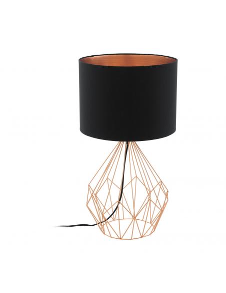 EGLO 95185 - PEDREGAL 1 Fabric Lamp in Steel, Copper and Textile