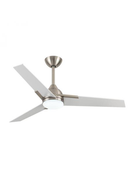 Photo Fan 22w Dc Argestes Nickel 3 White Blades 6Speeds 3Colors 2180lm 132D With Remote, Memory And Timer