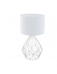 EGLO 95187 - PEDREGAL 1 Fabric Lamp in Chrome Steel and Textile