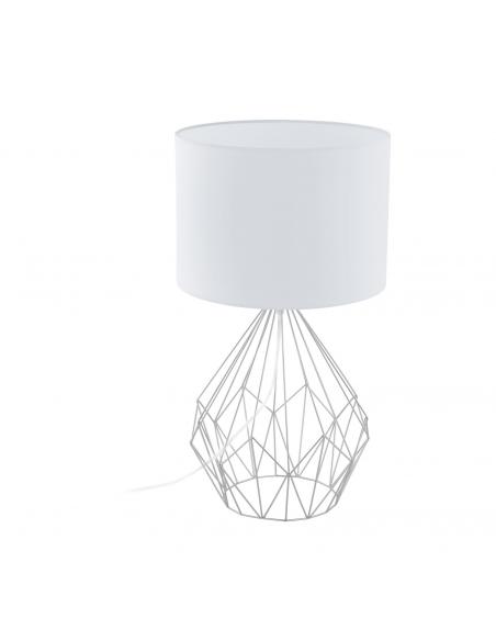 EGLO 95187 - PEDREGAL 1 Fabric Lamp in Chrome Steel and Textile