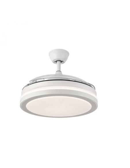 Photo Fan Dc Sparta 72w 6120lm White 3 Blades Desp. 107d 3 Colors W/Remote+ Timer+ Memory