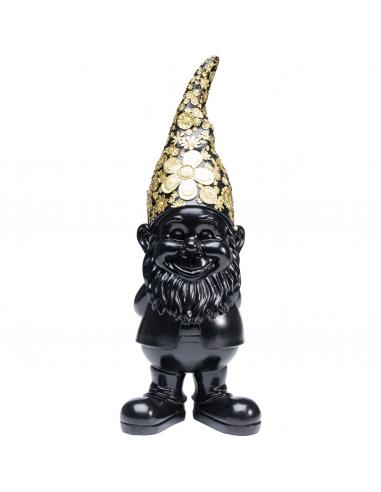 Black gold gnome deco figure 61cm - KARE