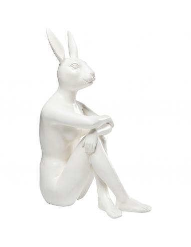 Figura deco conejo sentado blanco - Kare