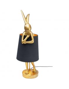 Lámpara mesa conejo oro...
