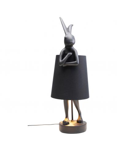 Lámpara mesa conejo mate negro 68cm -...