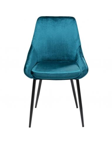 Blue velvet chair - KARE East Side