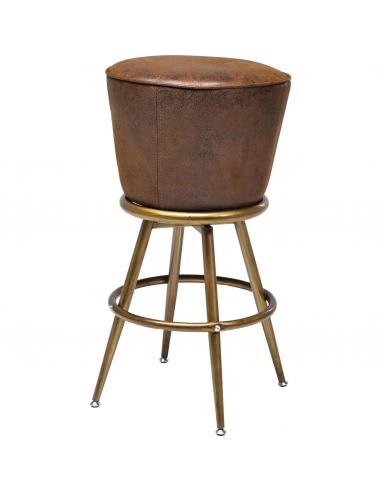 Old gold brown bar stool - KARE Lady...
