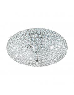 EGLO 95285 - CLEMENTE Glass Ceiling Light in Chrome Steel and Glass