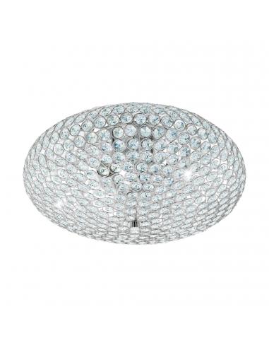 EGLO 95285 - CLEMENTE Glass Ceiling Light in Chrome Steel and Glass