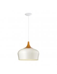 EGLO 95383 - OBREGON Living Room Lamp in Cream Steel, Oak