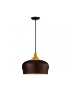 EGLO 95385 - OBREGON Living Room Lamp in Brown, Cream, Oak Steel