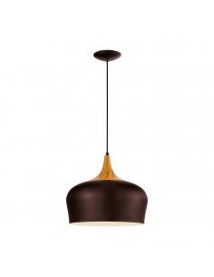 EGLO 95385 - OBREGON Lámpara de Salón en Acero marrón, crema, roble