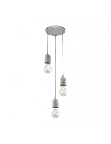 EGLO 95523 - SILVARES Living Room Lamp in Gray Steel and Concrete