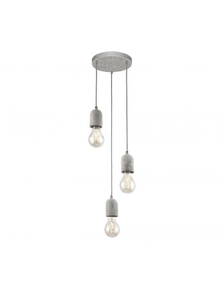 EGLO 95523 - SILVARES Living Room Lamp in Gray Steel and Concrete