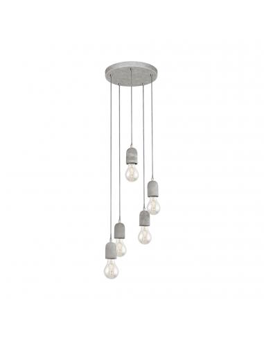 EGLO 95524 - SILVARES Living Room Lamp in Gray Steel and Concrete