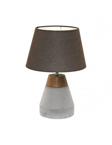 EGLO 95527 - TAREGA Fabric Lamp in Wood, brown, gray concrete and Textile