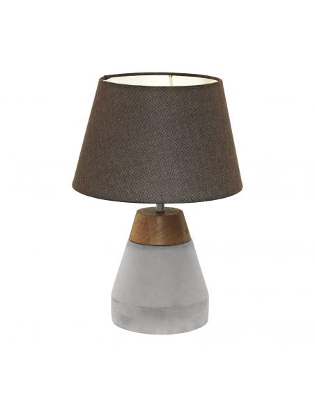 EGLO 95527 - TAREGA Fabric Lamp in Wood, brown, gray concrete and Textile