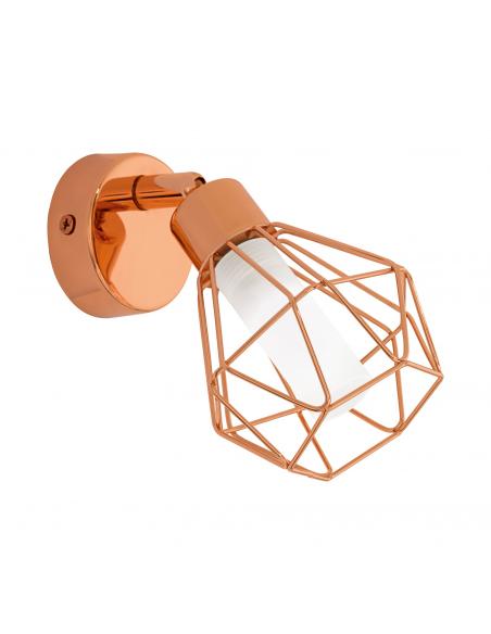 EGLO 95545 - ZAPATA Living Room Lamp in Copper Steel and Satin Glass